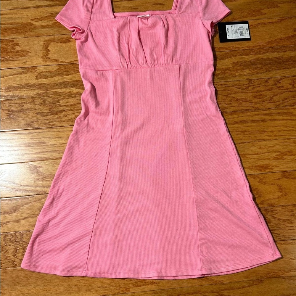 Pink Short Sleeve Dress